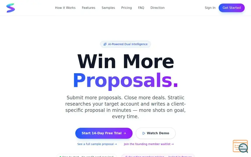 Screenshot of Stratiic