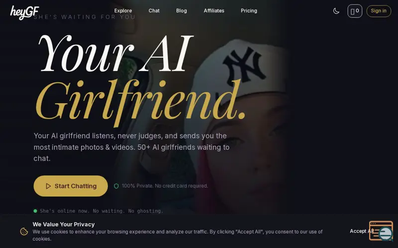 Screenshot of HeyGF.ai
