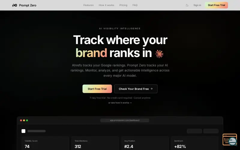 Screenshot of Prompt Zero