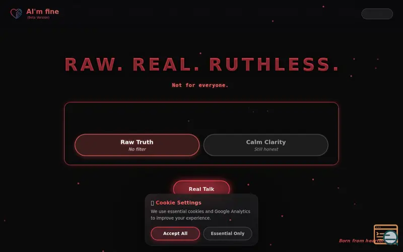 Screenshot of AI'm fine