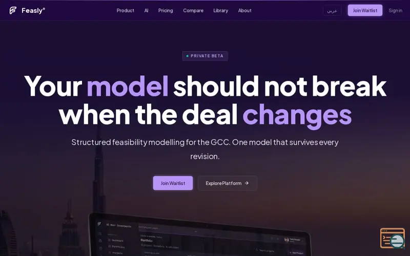 Screenshot of Feasly®