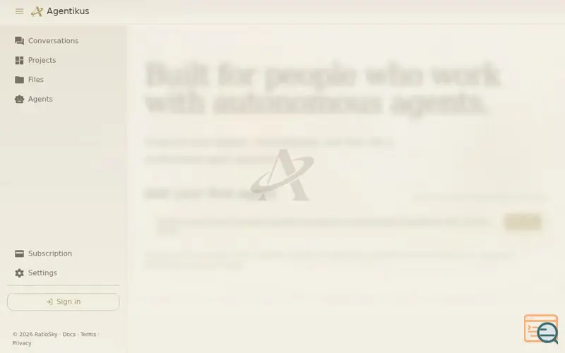 Screenshot of Agentikus