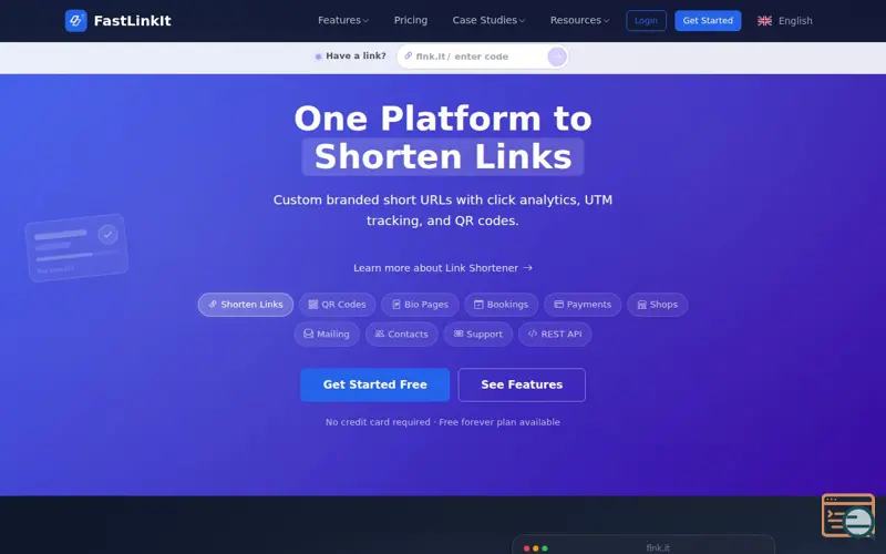 Screenshot of FastLinkIt (flnk.it) 10 tools for you