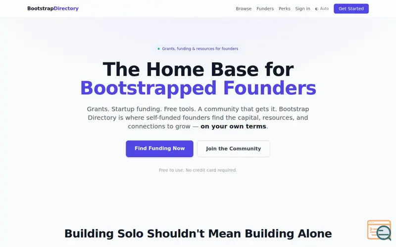 Screenshot of Bootstrap Directory