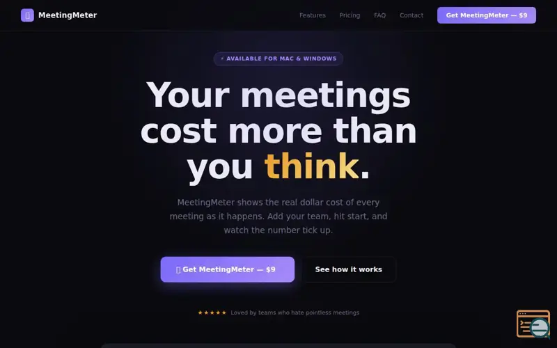 Screenshot of MeetingMeter