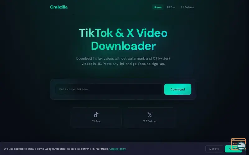 Screenshot of Free TikTok & X Video Downloader