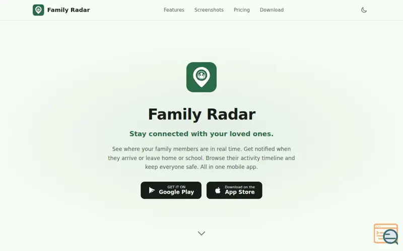 Screenshot of Family Radar