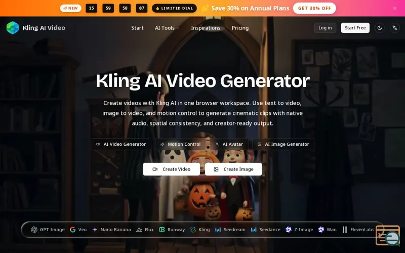Screenshot of Kling AI Video Generator