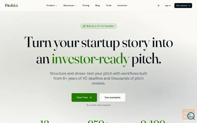 Screenshot of Pitchkit