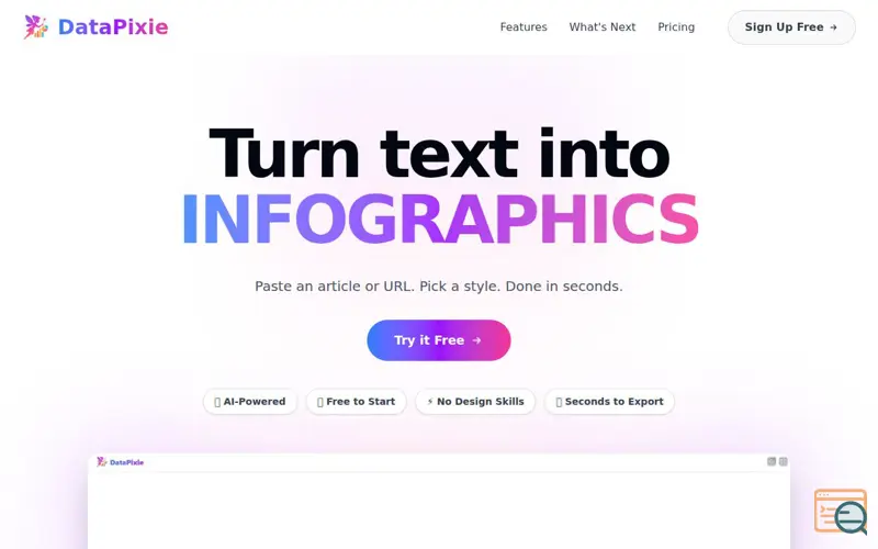 Screenshot of DataPixie