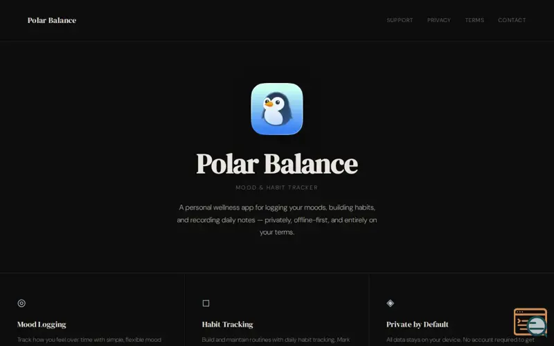 Screenshot of Polar Balance