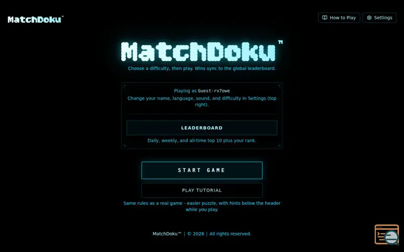 Screenshot of MatchDoku
