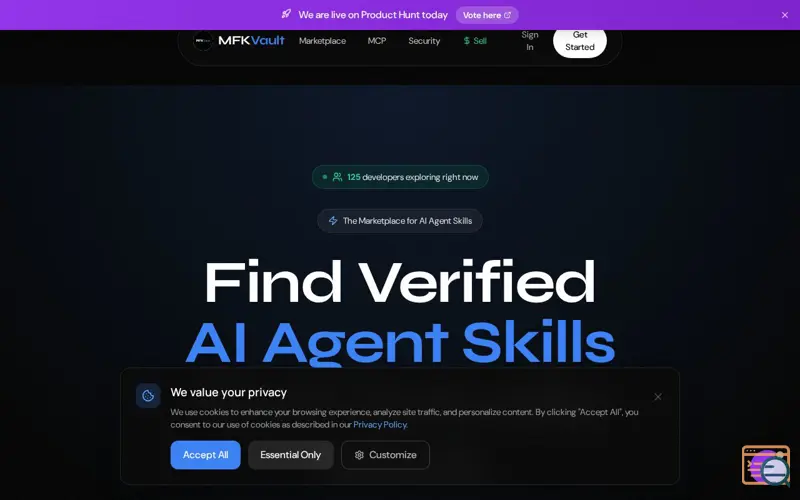 Screenshot of MFKVault