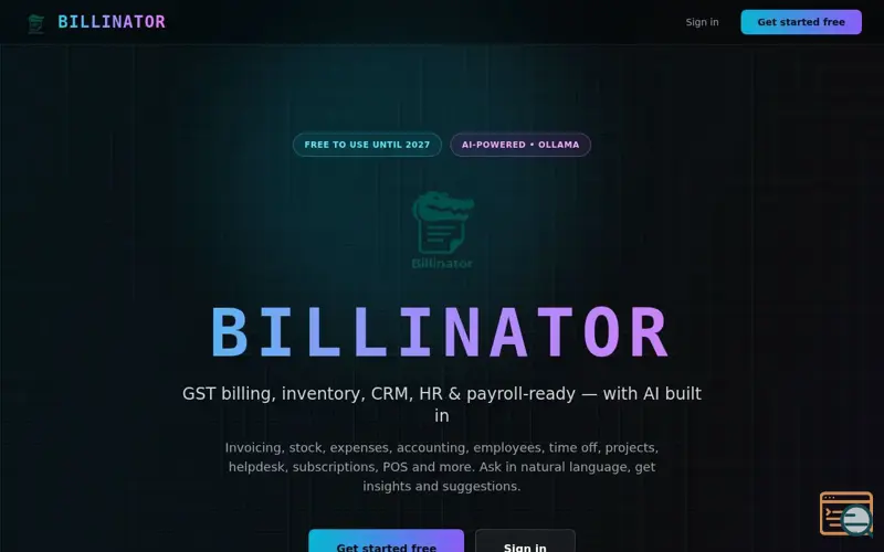 Screenshot of Billinator