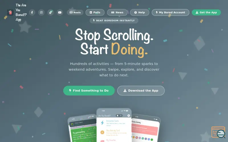 Screenshot of The Are You Bored!? App