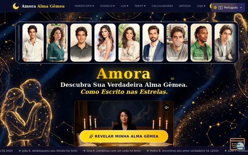 Screenshot of Amora Alma Gêmea