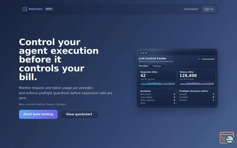 Screenshot of Rheonic