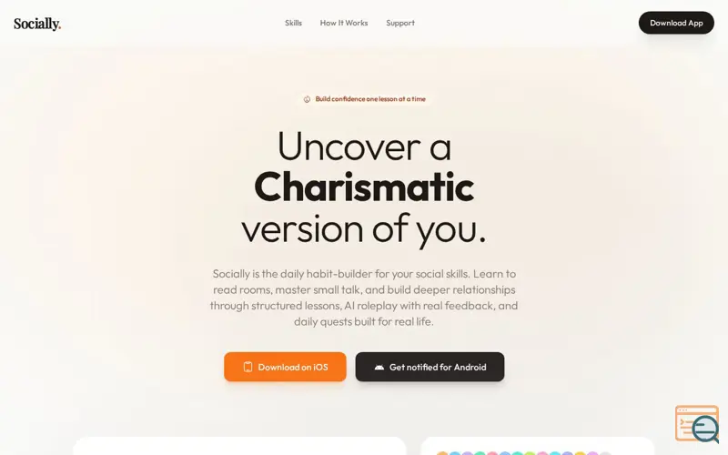 Screenshot of Socially