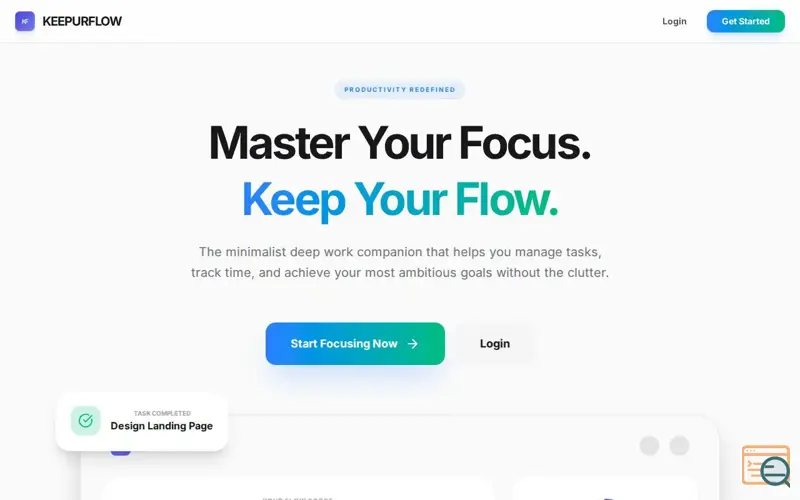 Screenshot of KeepUrFlow