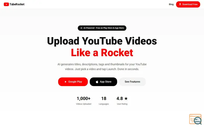 Screenshot of TubeRocket