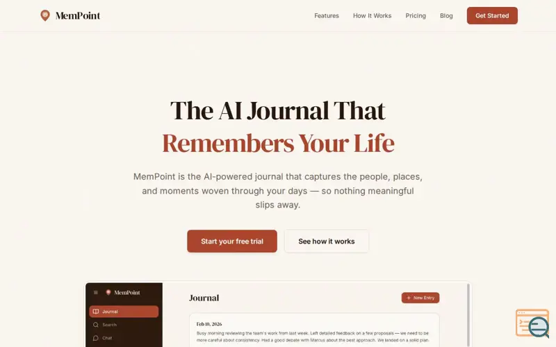 Screenshot of MemPoint