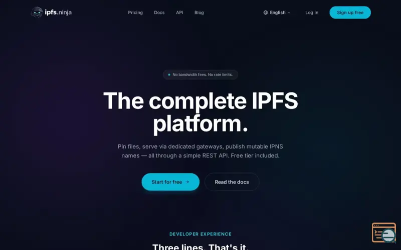 Screenshot of IPFS.NINJA