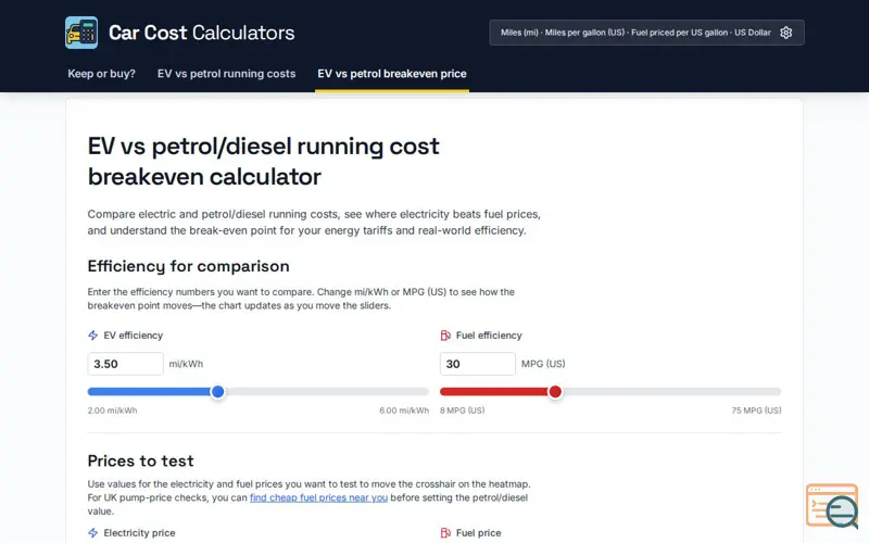 Screenshot of Carcosttool