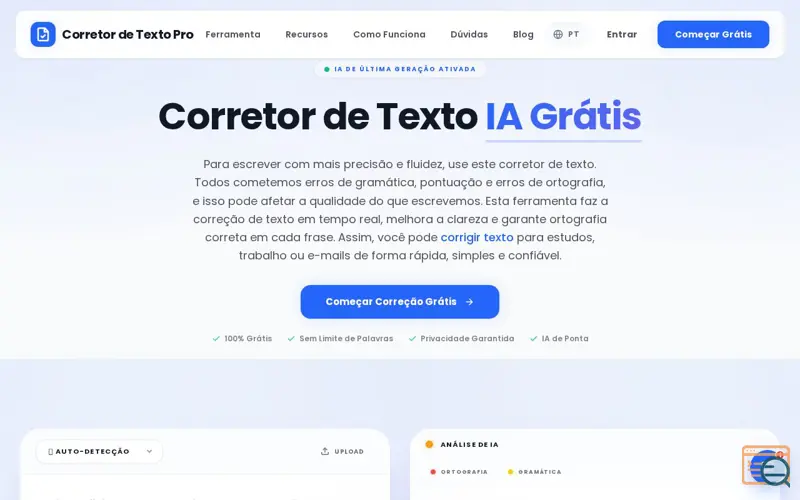 Screenshot of Corretor de Texto Pro