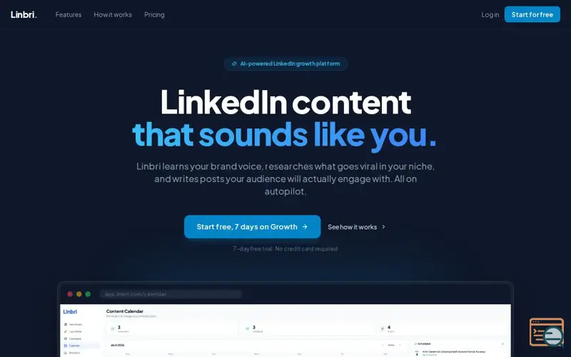 Screenshot of Linbri — LinkedIn Personal Branding