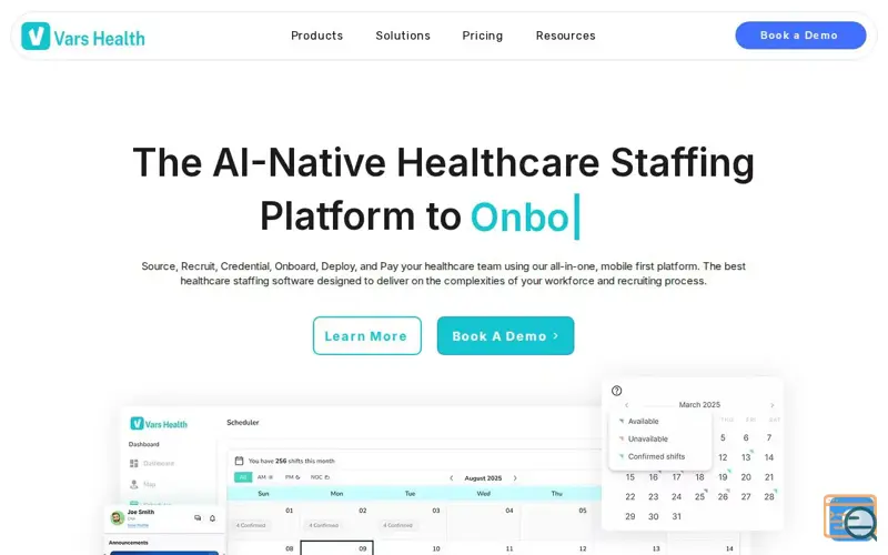 Screenshot of Vars Health