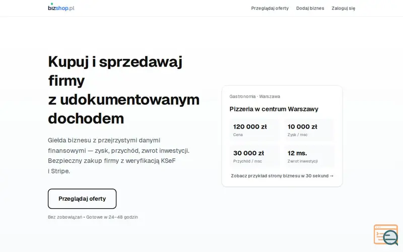 Screenshot of BizShop