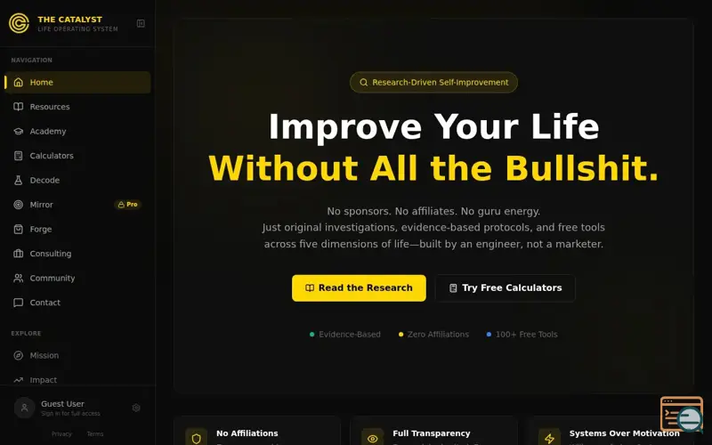 Screenshot of The Catalyst Project