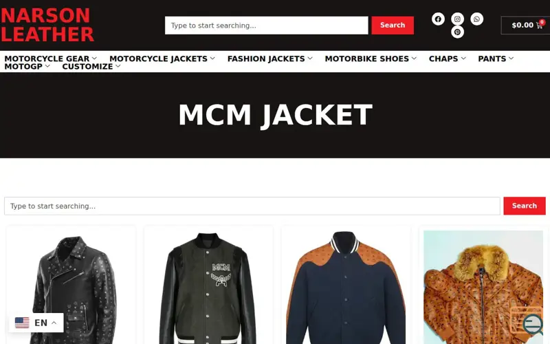 Screenshot of Narson Leather