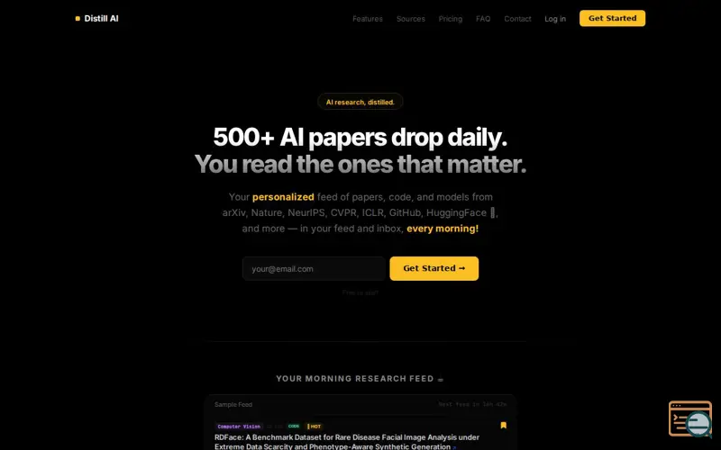 Screenshot of Distill AI