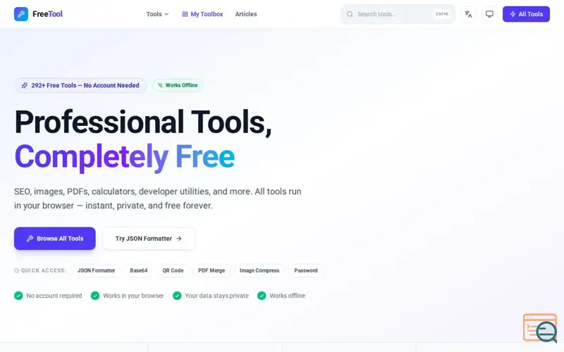 Screenshot of Free Online Tools for Everyone
